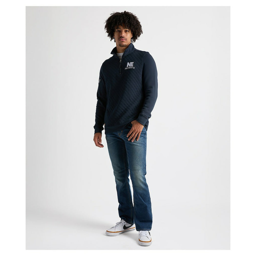 Charles River x New England Patriots Franconia Quilted Quarter-Zip Sweatshirt - Navy Sweatshirts