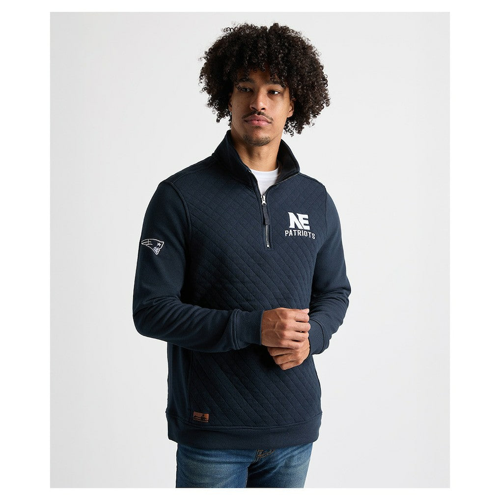 Charles River x New England Patriots Franconia Quilted Quarter-Zip Sweatshirt - Navy Sweatshirts