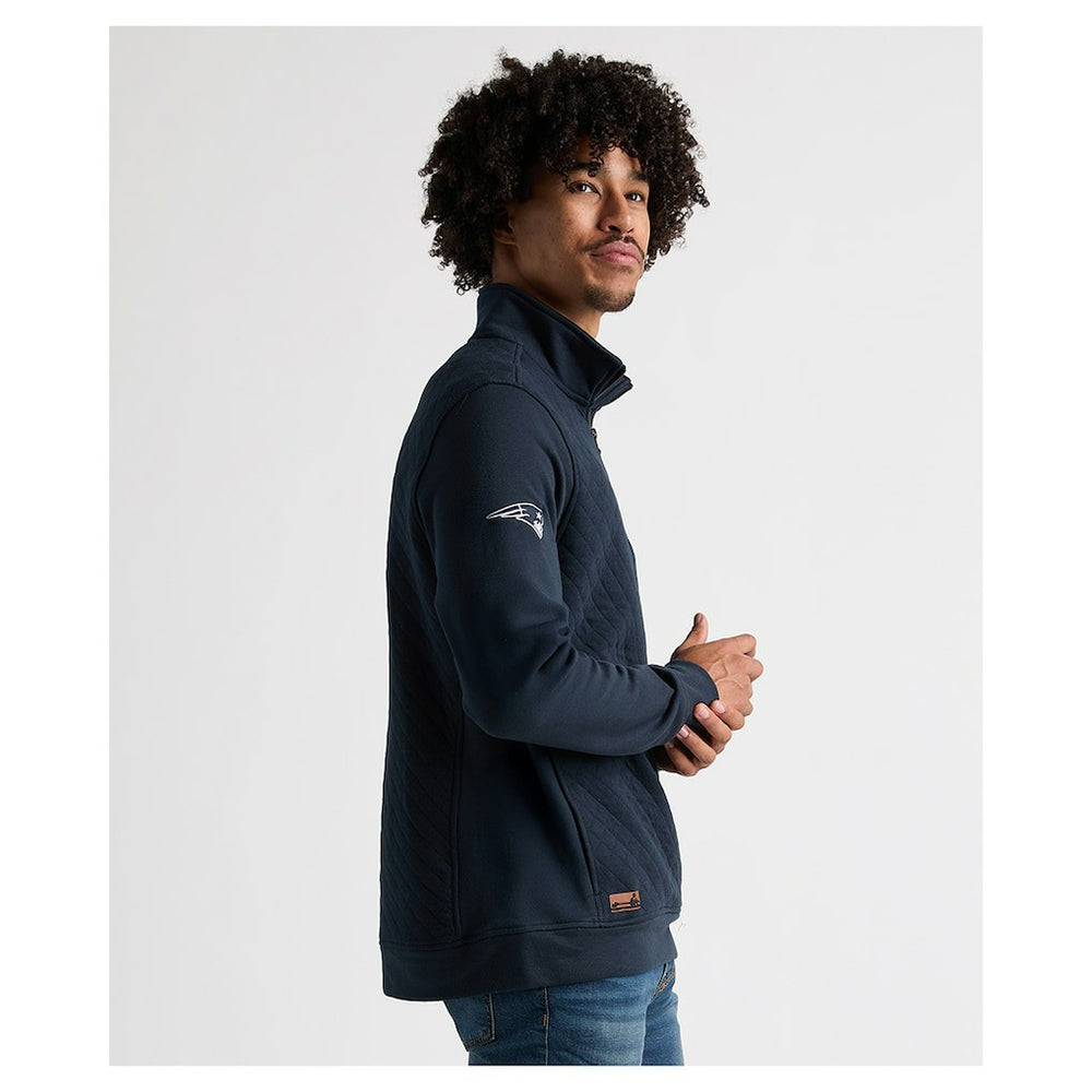 Charles River x New England Patriots Franconia Quilted Quarter-Zip Sweatshirt - Navy Sweatshirts