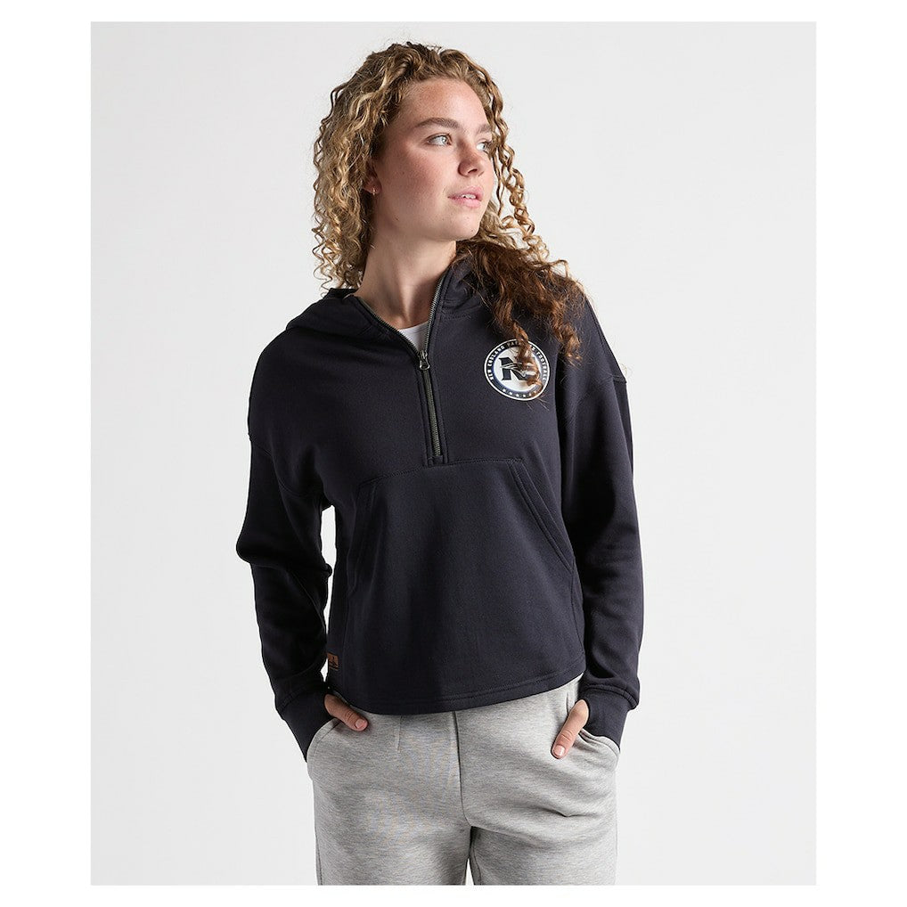Charles River x New England Patriots Women's Willow Fleece Quarter-Zip Hoodie - Navy Hoodies