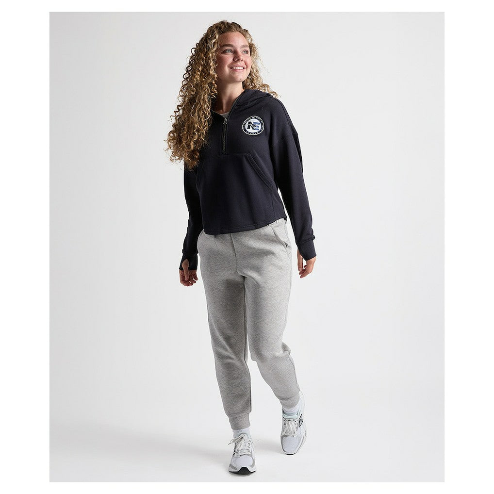 Charles River x New England Patriots Women's Willow Fleece Quarter-Zip Hoodie - Navy Hoodies