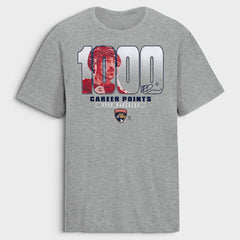 Brad Marchand Florida Panthers 1,000 Career Points Legacy T-Shirt - Gray | US 203643786
