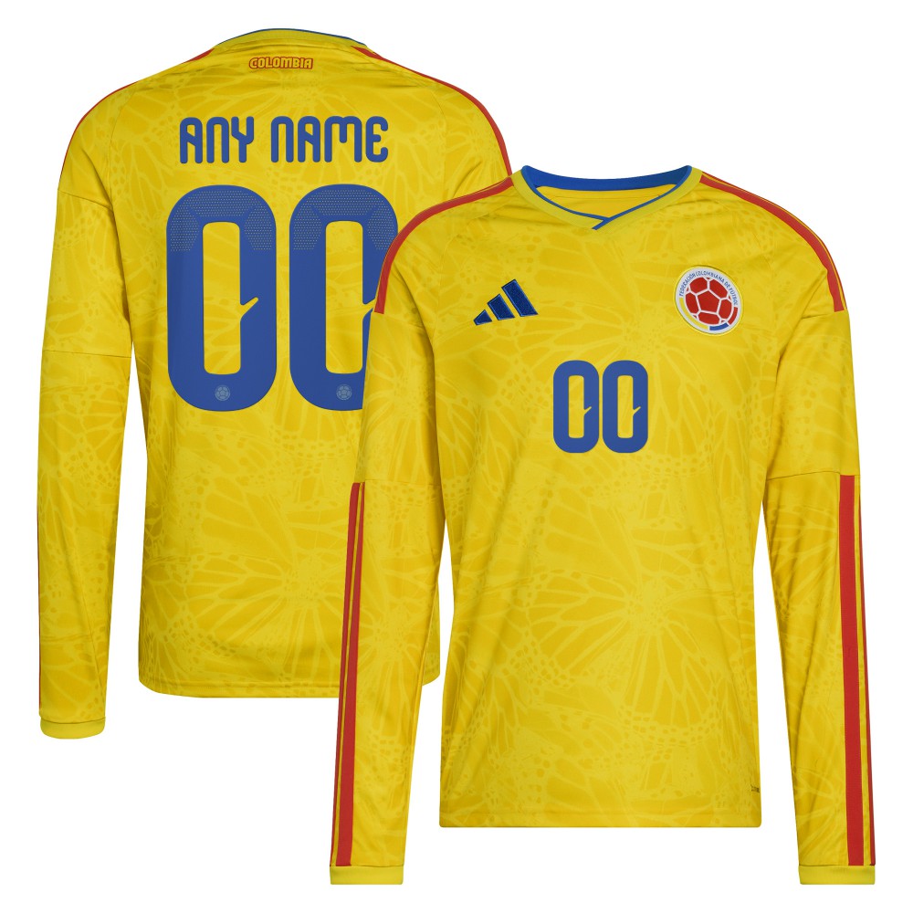 Colombia National Team FIFA x World Cup 2026 Home Replica Long Sleeve Custom Jersey Yellow - Adidas online