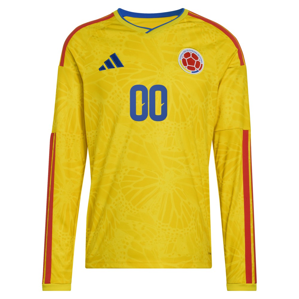 Colombia National Team FIFA x World Cup 2026 Home Replica Long Sleeve Custom Jersey Yellow - Adidas online