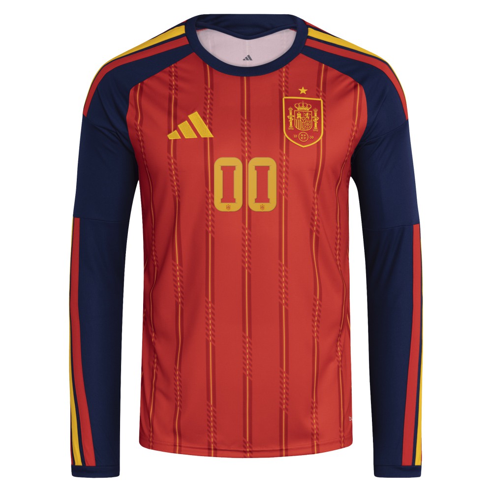Spain National Team FIFA x World Cup 2026 Home Replica Long Sleeve Custom Jersey Red - Adidas on sale