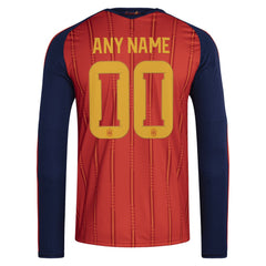 Spain National Team FIFA x World Cup 2026 Home Replica Long Sleeve Custom Jersey Red - Adidas on sale