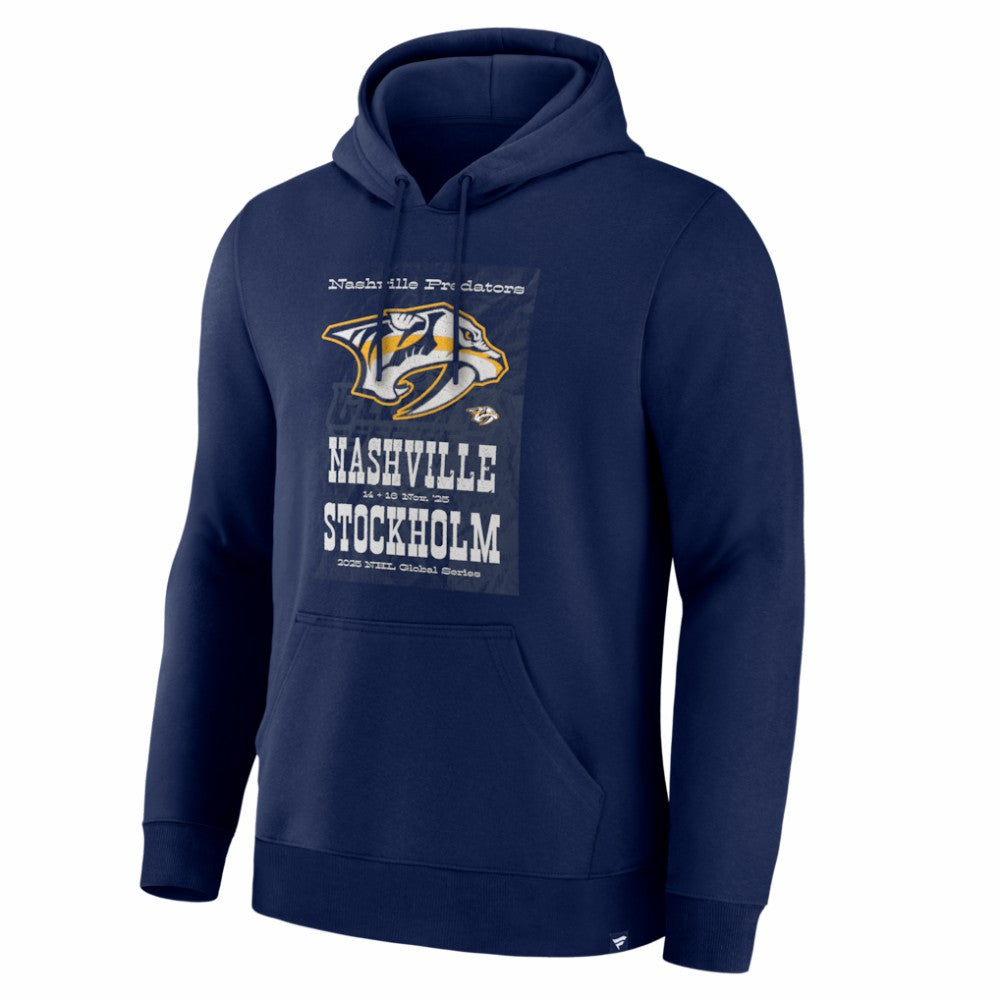 Nashville Predators 2025 NHL Global Series Hometown To Stockholm Legacy Hoodie - Navy | US 203644058