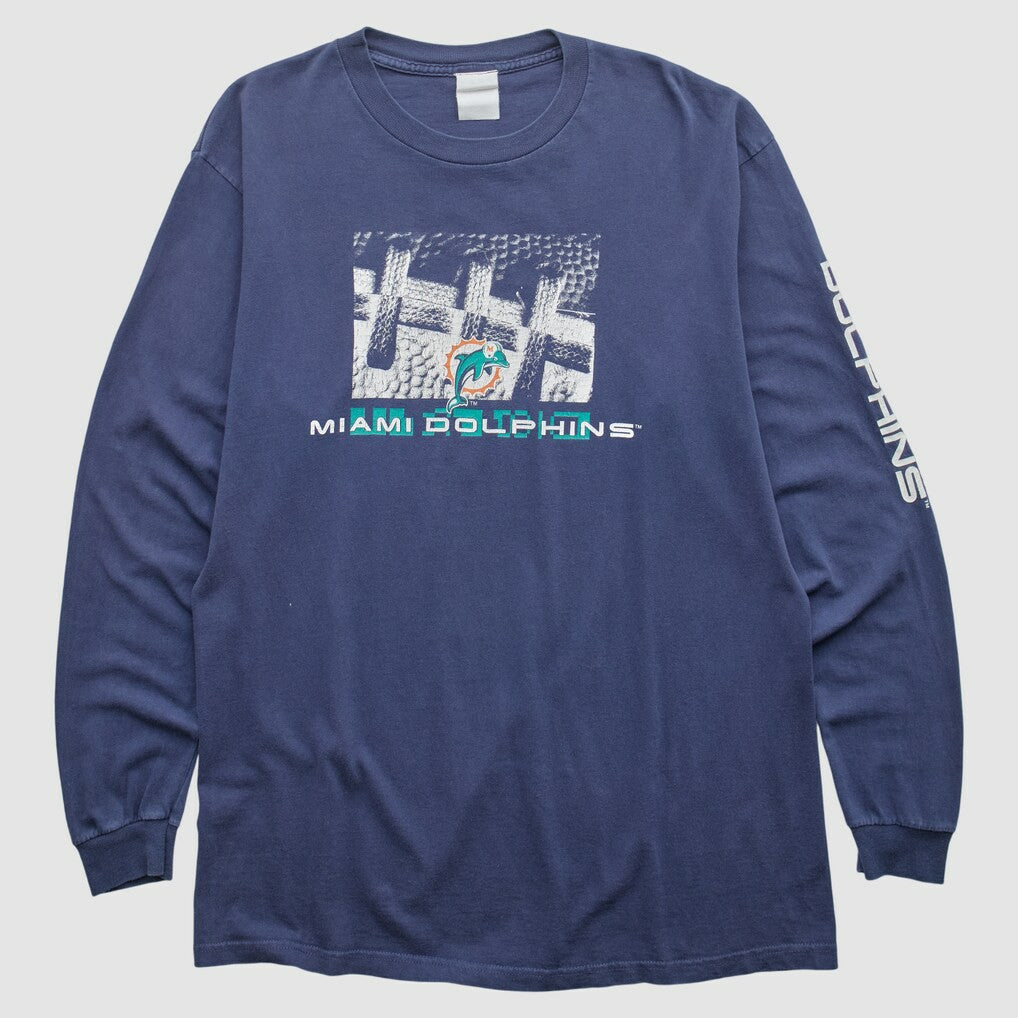 Miami Dolphins 2000s Long Sleeve T-shirt - Navy T-shirts