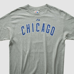 Chicago Cubs Majestic 2010 T-shirt - Heather Gray - Vintage T-shirts