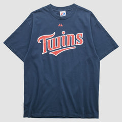 Minnesota Twins Majestic 2000s T-shirt - Navy - Vintage T-shirts