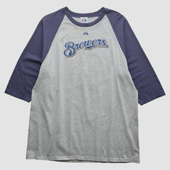 Milwaukee Brewers Majestic 2000s T-shirt - Gray - 2XVintage T-shirts