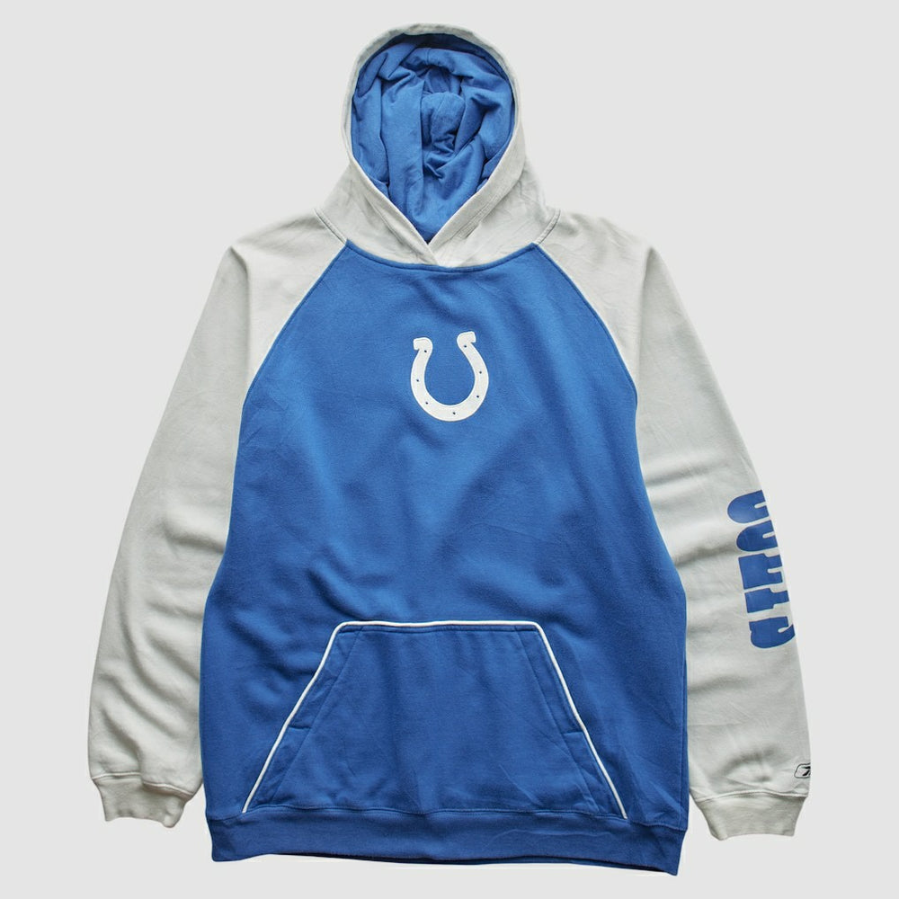 Indianapolis Colts Reebok 2000s Hooded Pullover Sweatshirt - Blue Pullover