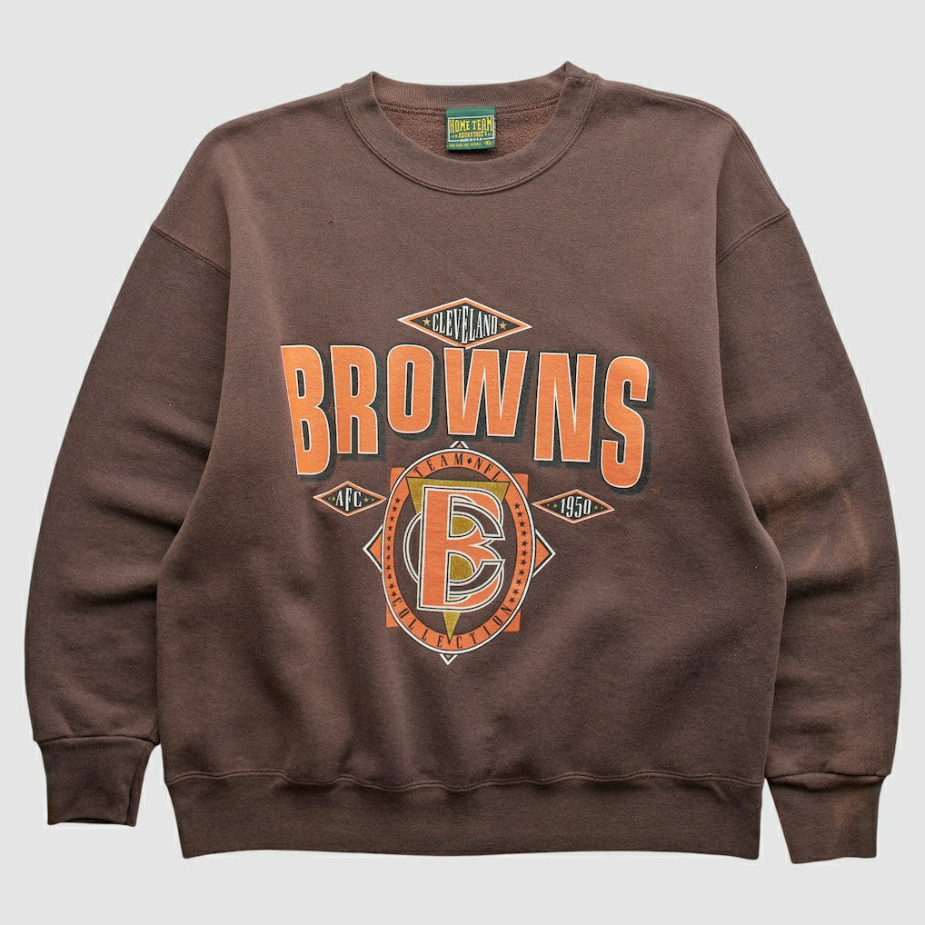 Cleveland Browns Home Team Advantage 90s Sweatshirt - Brown Sweatshirts