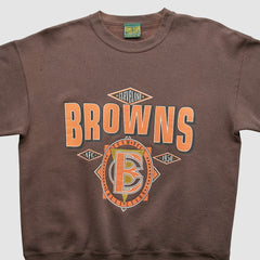 Cleveland Browns Home Team Advantage 90s Sweatshirt - Brown Sweatshirts