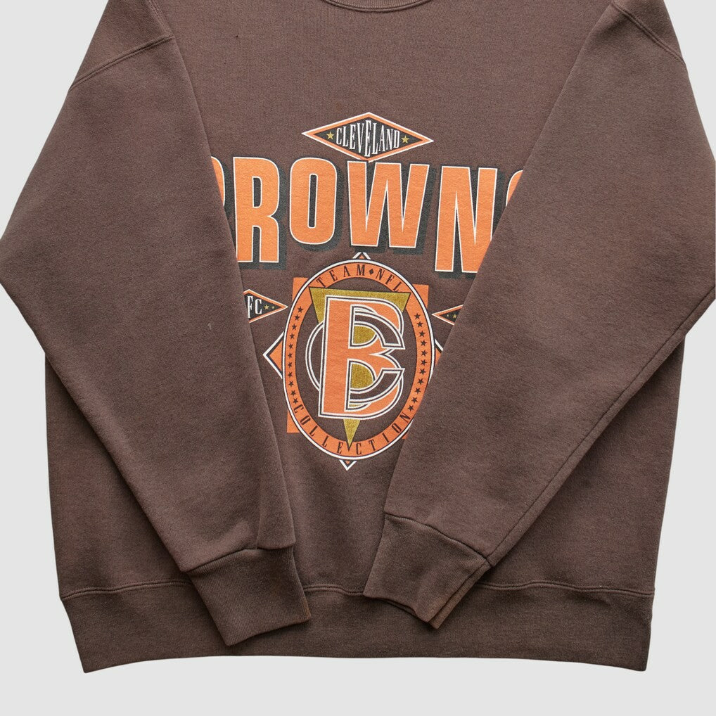 Cleveland Browns Home Team Advantage 90s Sweatshirt - Brown Sweatshirts