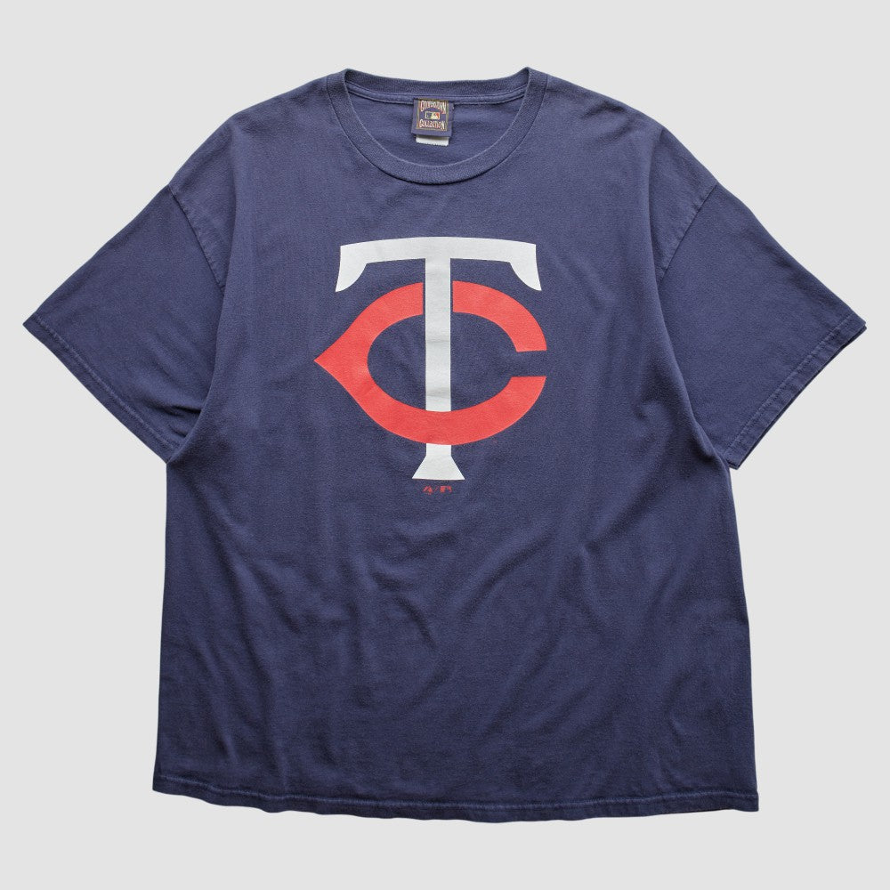 Minnesota Twins Majestic 2000s T-shirt - Navy - Vintage T-shirts