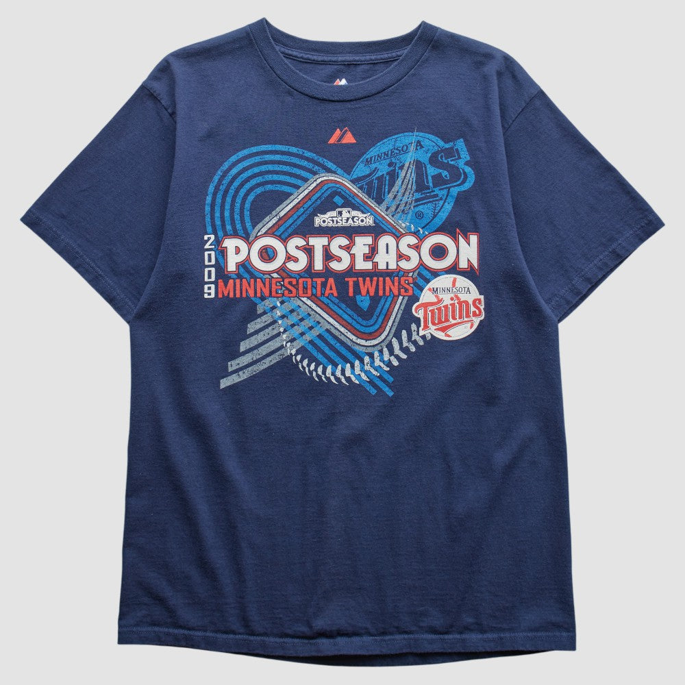 Minnesota Twins Majestic 2009 T-shirt - Navy - XVintage T-shirts
