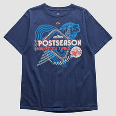 Minnesota Twins Majestic 2009 T-shirt - Navy - XVintage T-shirts