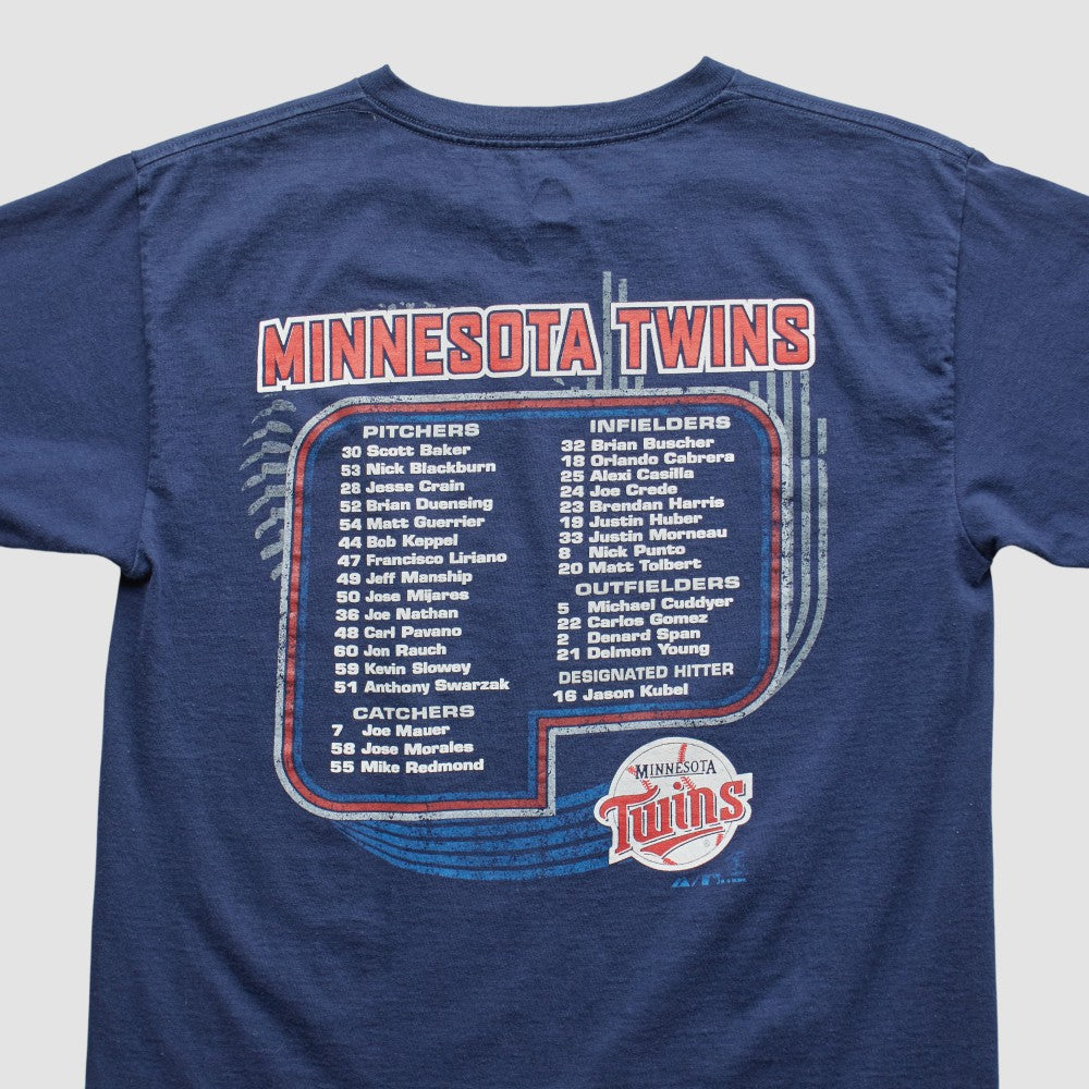 Minnesota Twins Majestic 2009 T-shirt - Navy - XVintage T-shirts