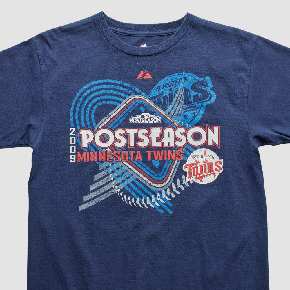 Minnesota Twins Majestic 2009 T-shirt - Navy - XVintage T-shirts