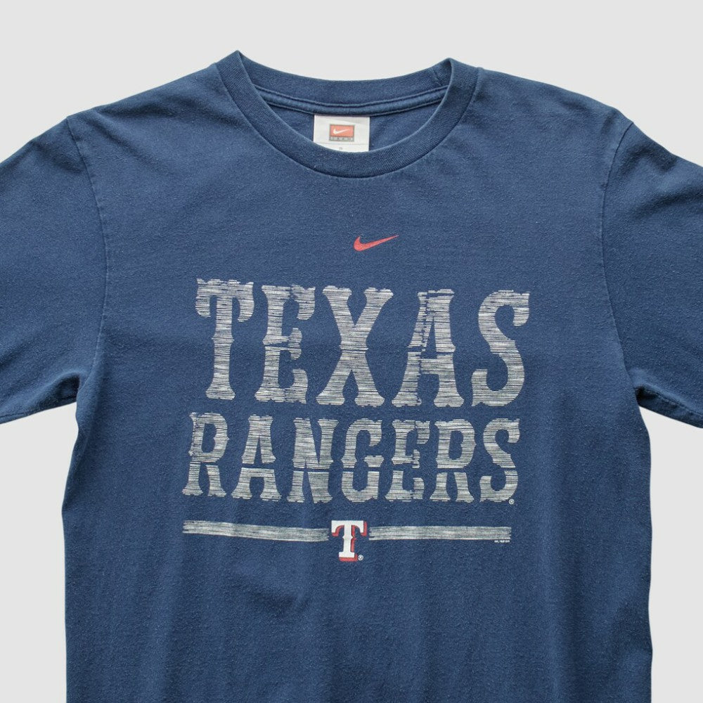 Texas Rangers Nike 2000s Long Sleeve T-shirt - Navy - XXVintage T-shirts