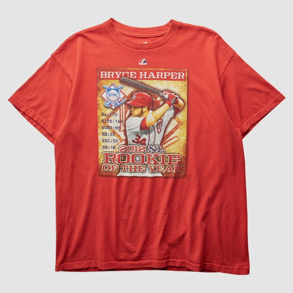 Bryce Harper Majestic 2012 T-shirt - Red - Vintage T-shirts