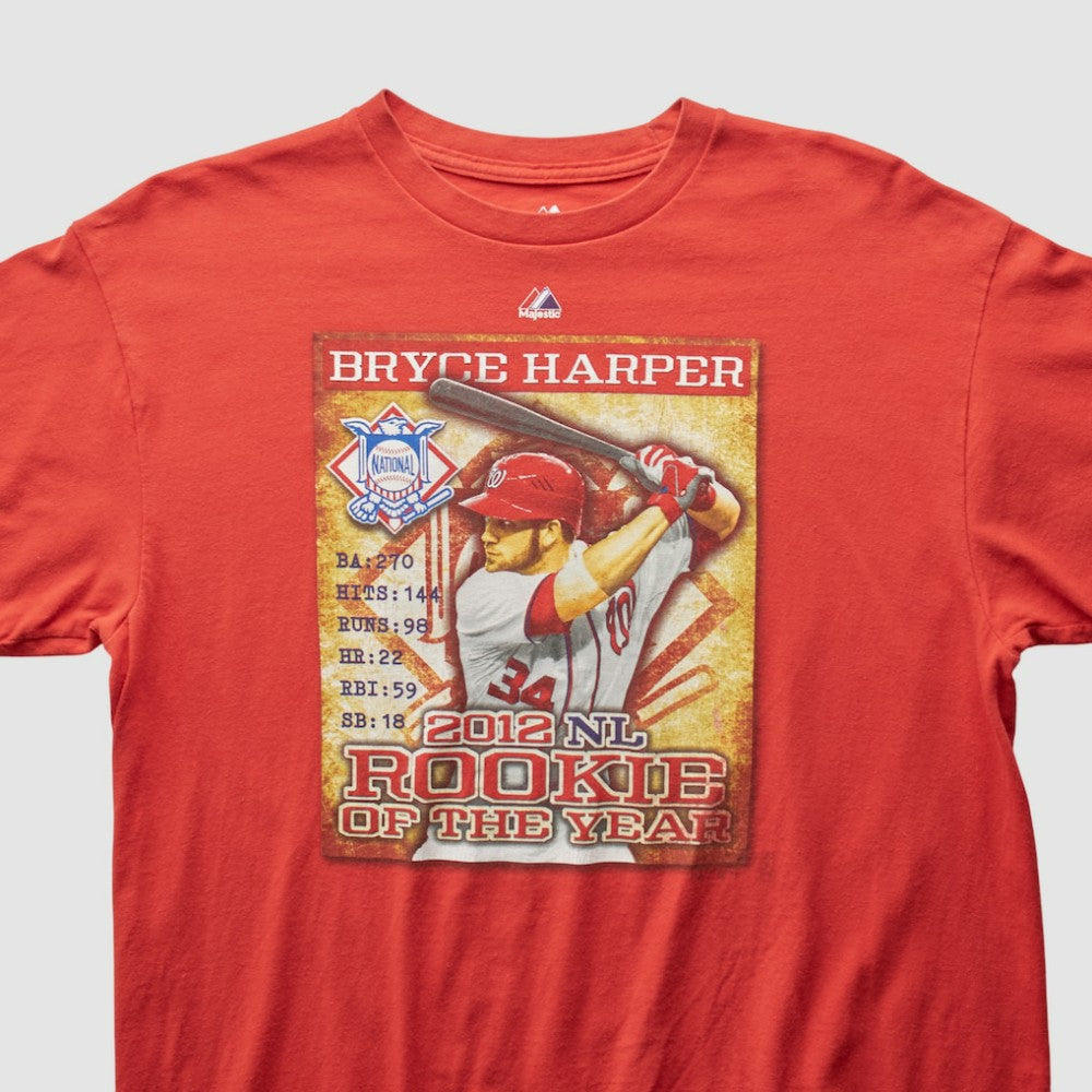 Bryce Harper Majestic 2012 T-shirt - Red - Vintage T-shirts