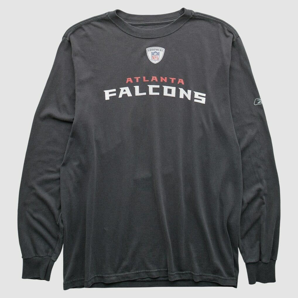 Atlanta Falcons Reebok 2000s Long Sleeve T-shirt - Charcoal T-shirts