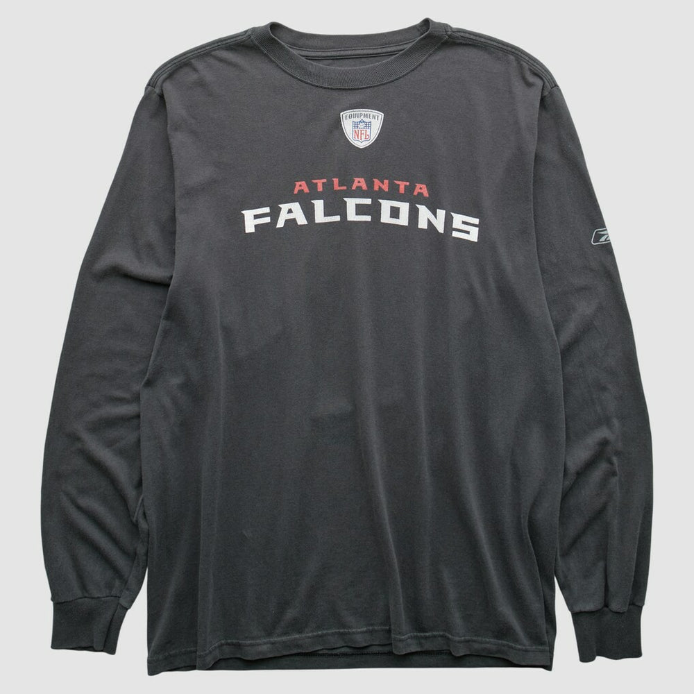 Atlanta Falcons Reebok 2000s Long Sleeve T-shirt - Charcoal T-shirts