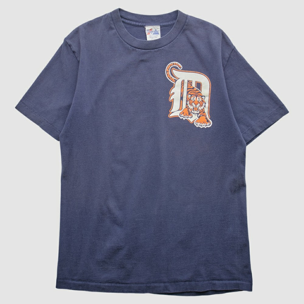 Detroit Tigers Majestic 2000s T-shirt - Navy - Vintage T-shirts