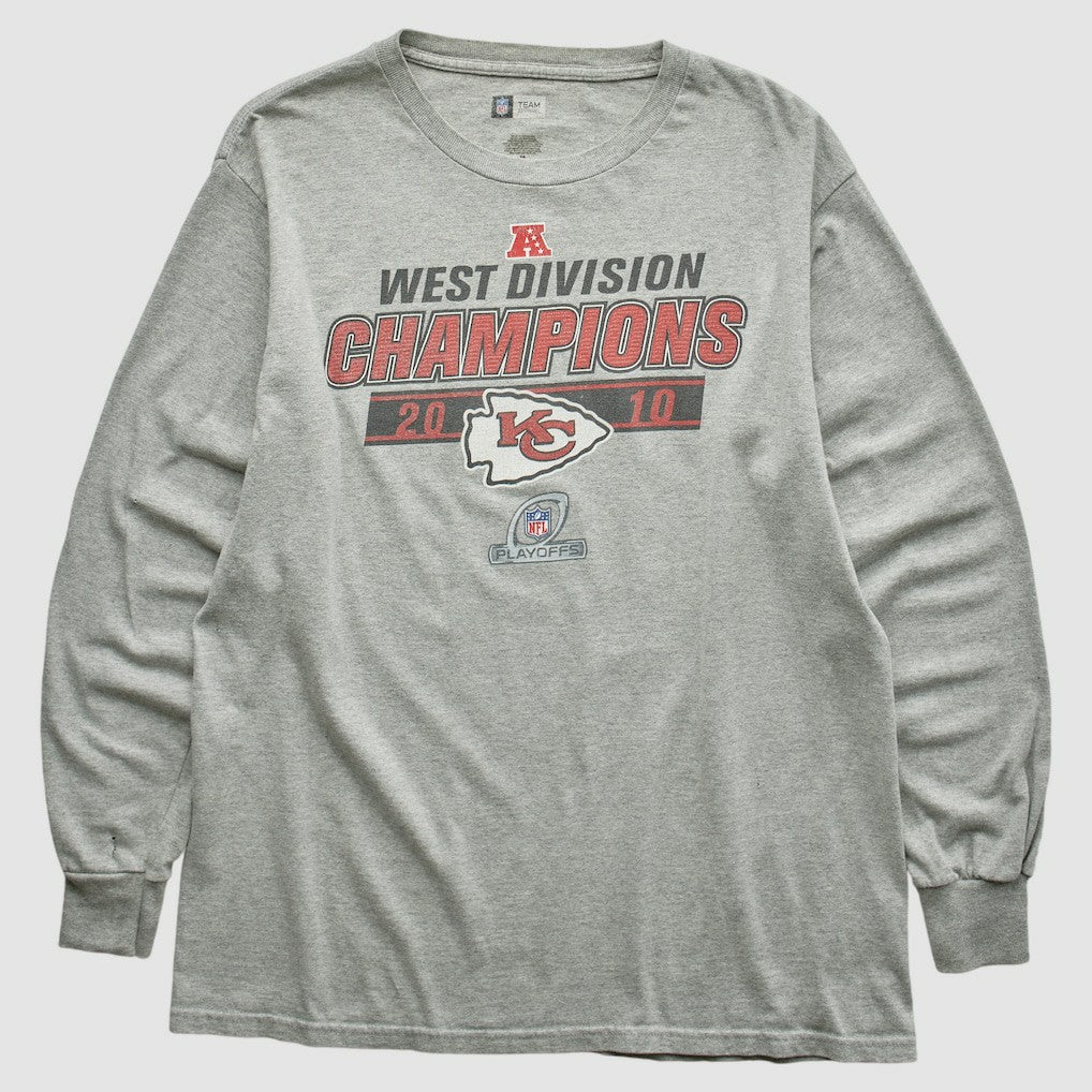 Kansas City Chiefs NFL 2010 Long Sleeve T-shirt - Heather Gray T-shirts