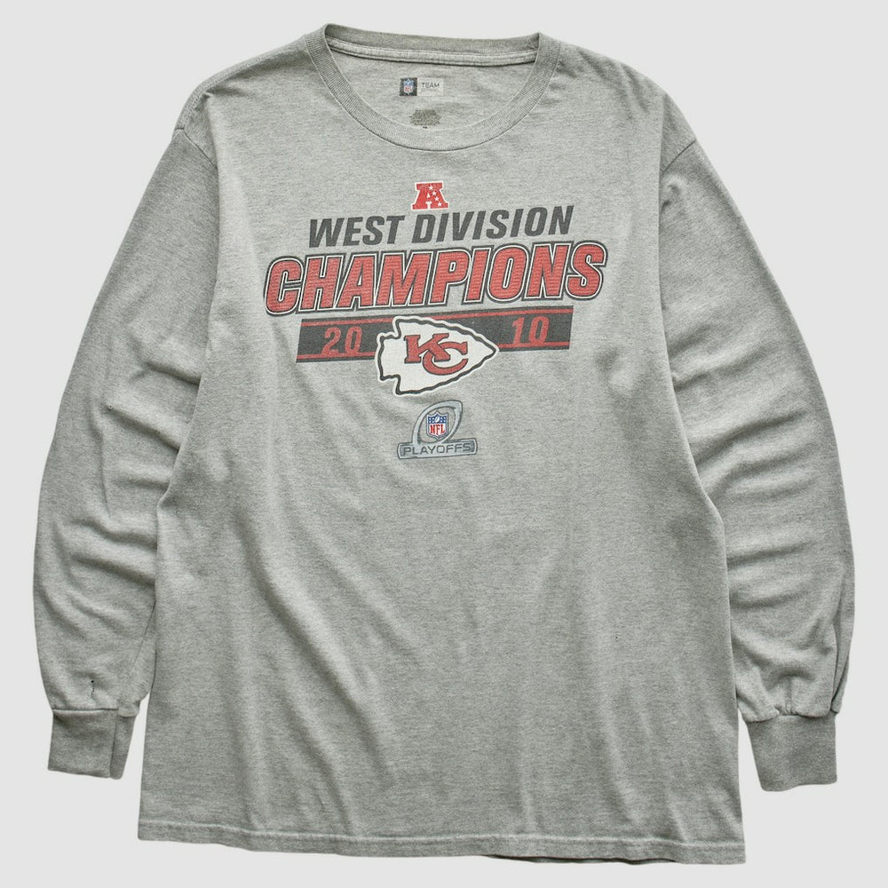 Kansas City Chiefs NFL 2010 Long Sleeve T-shirt - Heather Gray T-shirts