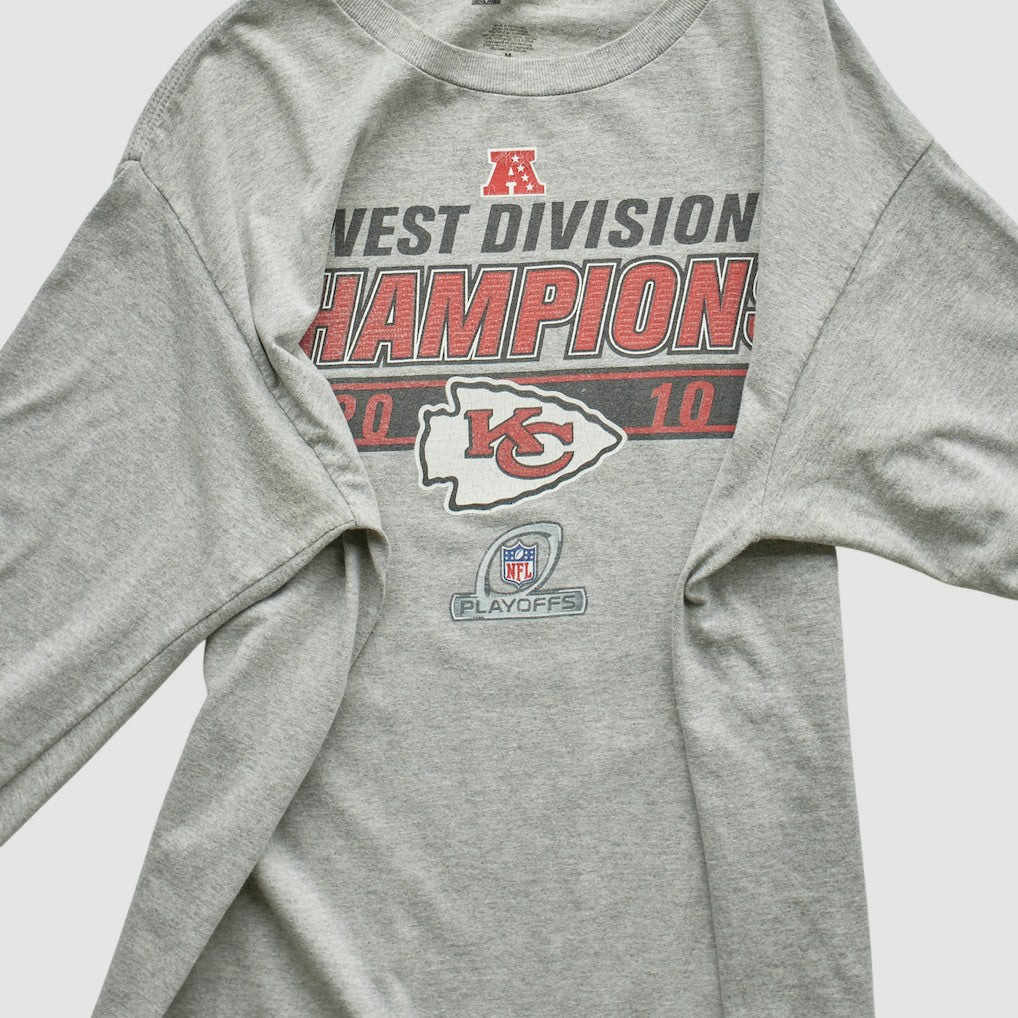 Kansas City Chiefs NFL 2010 Long Sleeve T-shirt - Heather Gray T-shirts