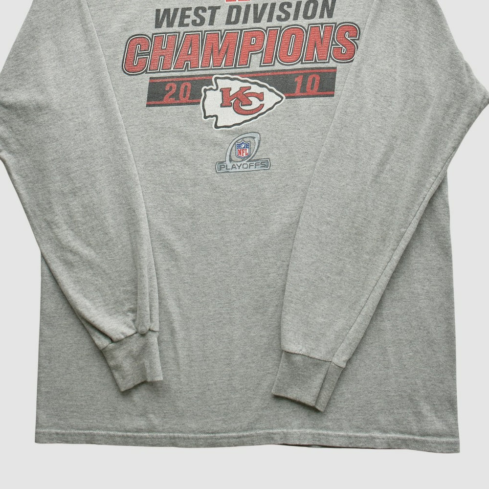 Kansas City Chiefs NFL 2010 Long Sleeve T-shirt - Heather Gray T-shirts