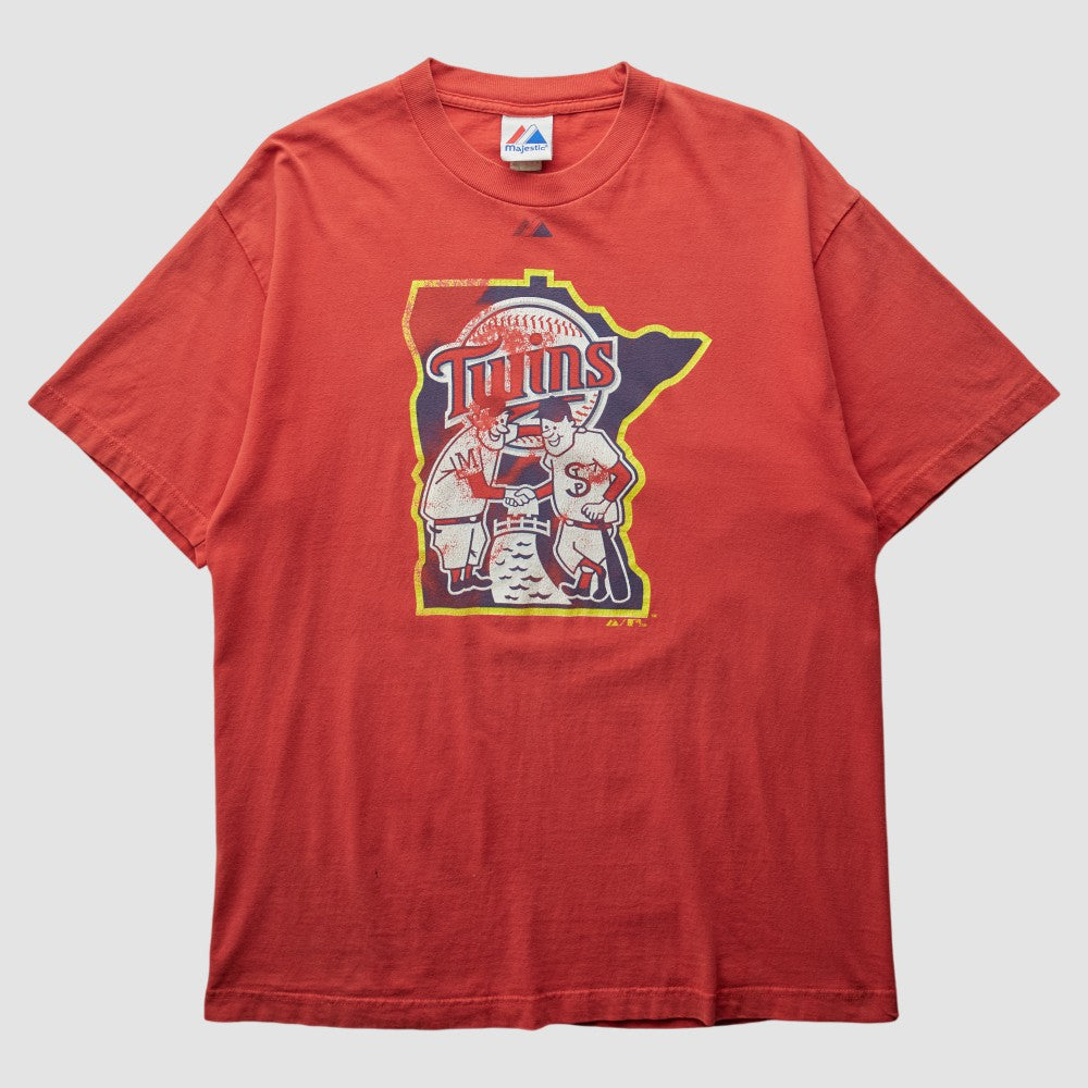 Minnesota Twins Majestic 2010 T-shirt - Red - Vintage T-shirts