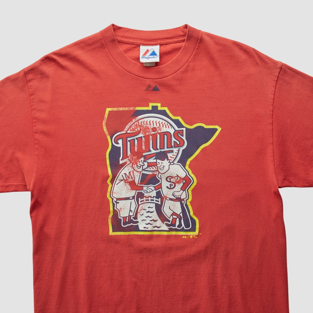 Minnesota Twins Majestic 2010 T-shirt - Red - Vintage T-shirts
