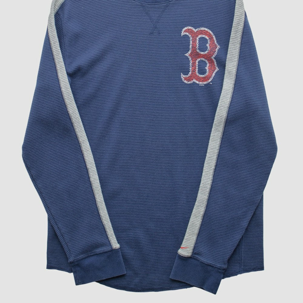 Boston Red Sox Nike 2000s Long Sleeve T-shirt - Navy - Vintage T-shirts