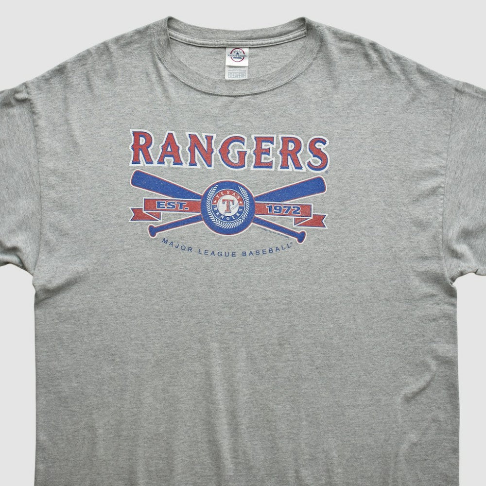 Texas Rangers Delta 2000s T-shirt - Heather Gray - Vintage T-shirts