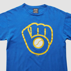 Milwaukee Brewers Majestic 2000s T-shirt - Blue - Vintage T-shirts