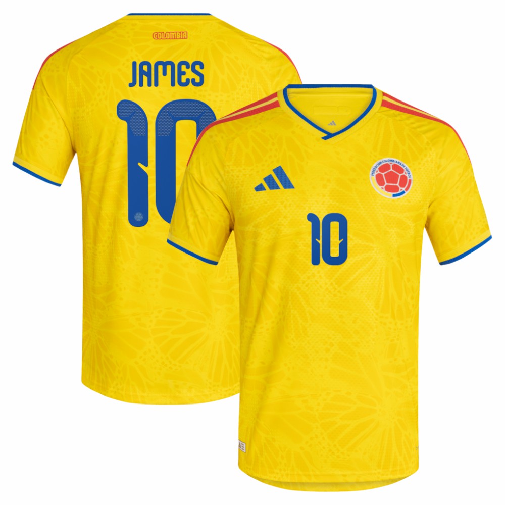 James Rodriguez Colombia National Team 2026 Home Jersey Yellow - Adidas
