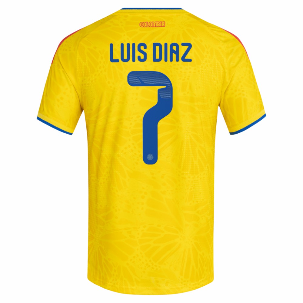 Luis Diaz Colombia National Team 2026 Home Jersey Yellow - Adidas sale