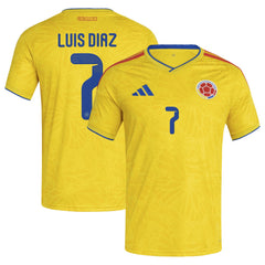 Luis Diaz Colombia National Team 2026 Home Replica Jersey Yellow - Adidas on sale
