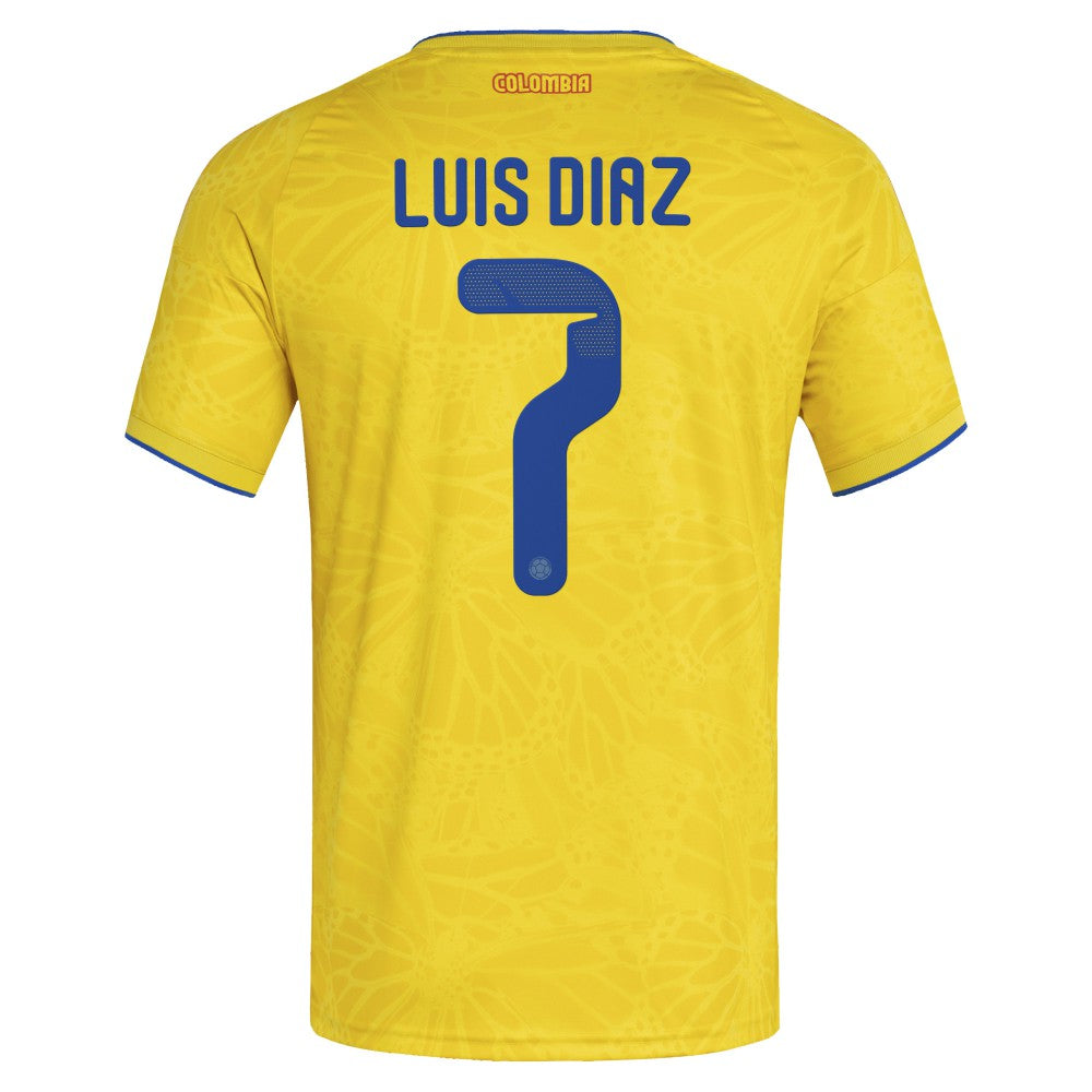 Luis Diaz Colombia National Team 2026 Home Replica Jersey Yellow - Adidas on sale