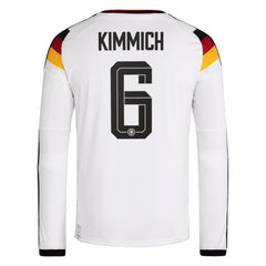 Joshua Kimmich Germany National Team 2026 Home Replica Long Sleeve Jersey White - Adidas on sale
