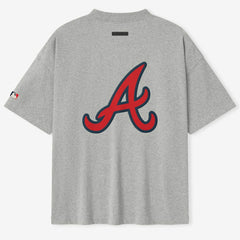 Atlanta Braves Fear of God x MLB Unisex 90's T-Shirt - Heather Gray T-shirts