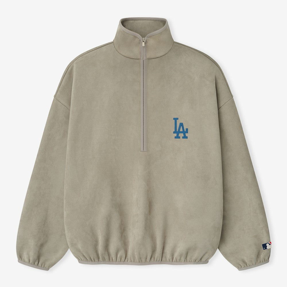 Los Angeles Dodgers Fear of God x MLB Unisex Modern Suede Half-Zip Jacket - Gray Jackets