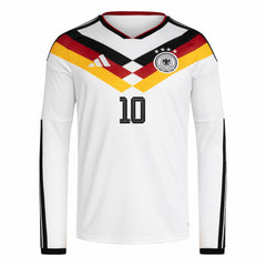 Jamal Musiala Germany National Team 2026 Home Replica Long Sleeve Jersey White - Adidas for sale