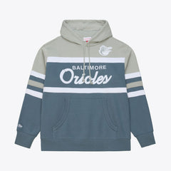 Baltimore Orioles Mitchell & Ness Cooperstown Collection Thunderstorm Head Coach Hoodie - Gray Hoodies