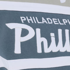 Philadelphia Phillies Mitchell & Ness Cooperstown Collection Thunderstorm Head Coach Hoodie - Gray Hoodies