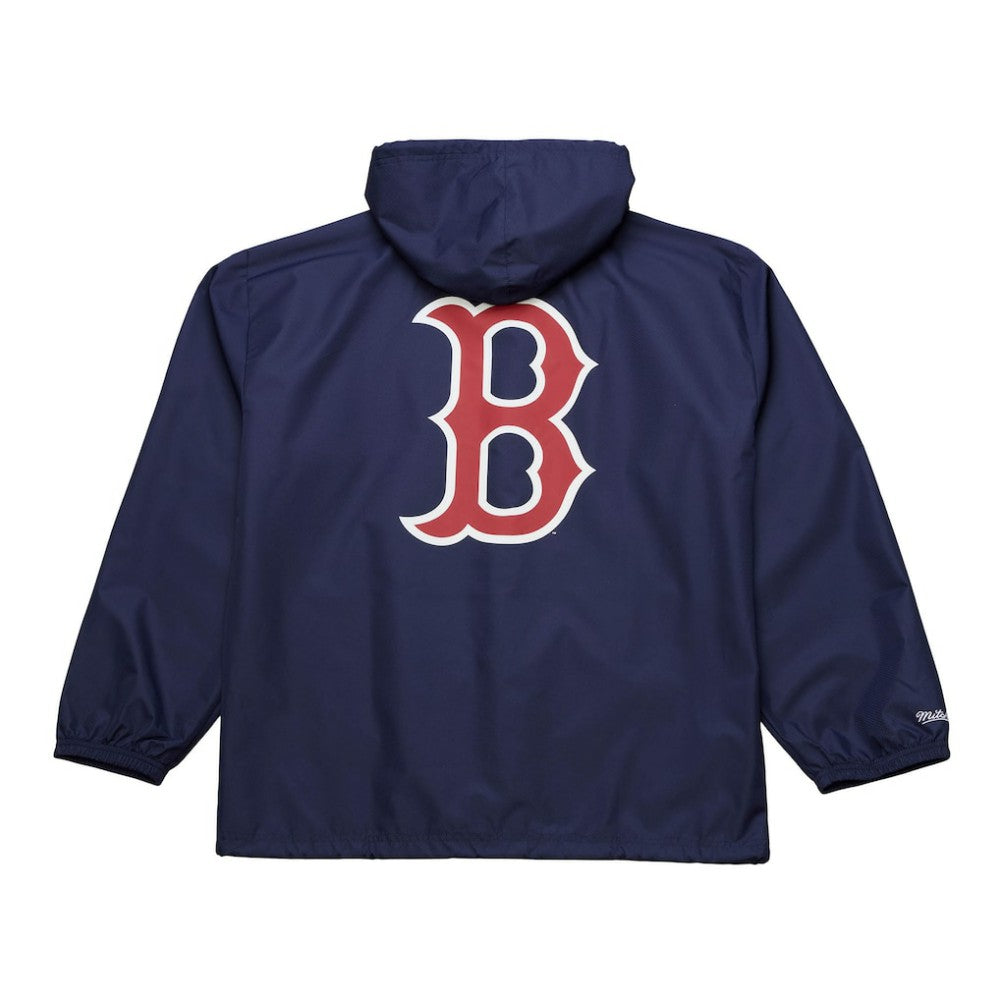 Boston Red Sox Mitchell & Ness Full-Snap Hooded Coaches Jacket - Navy Jackets